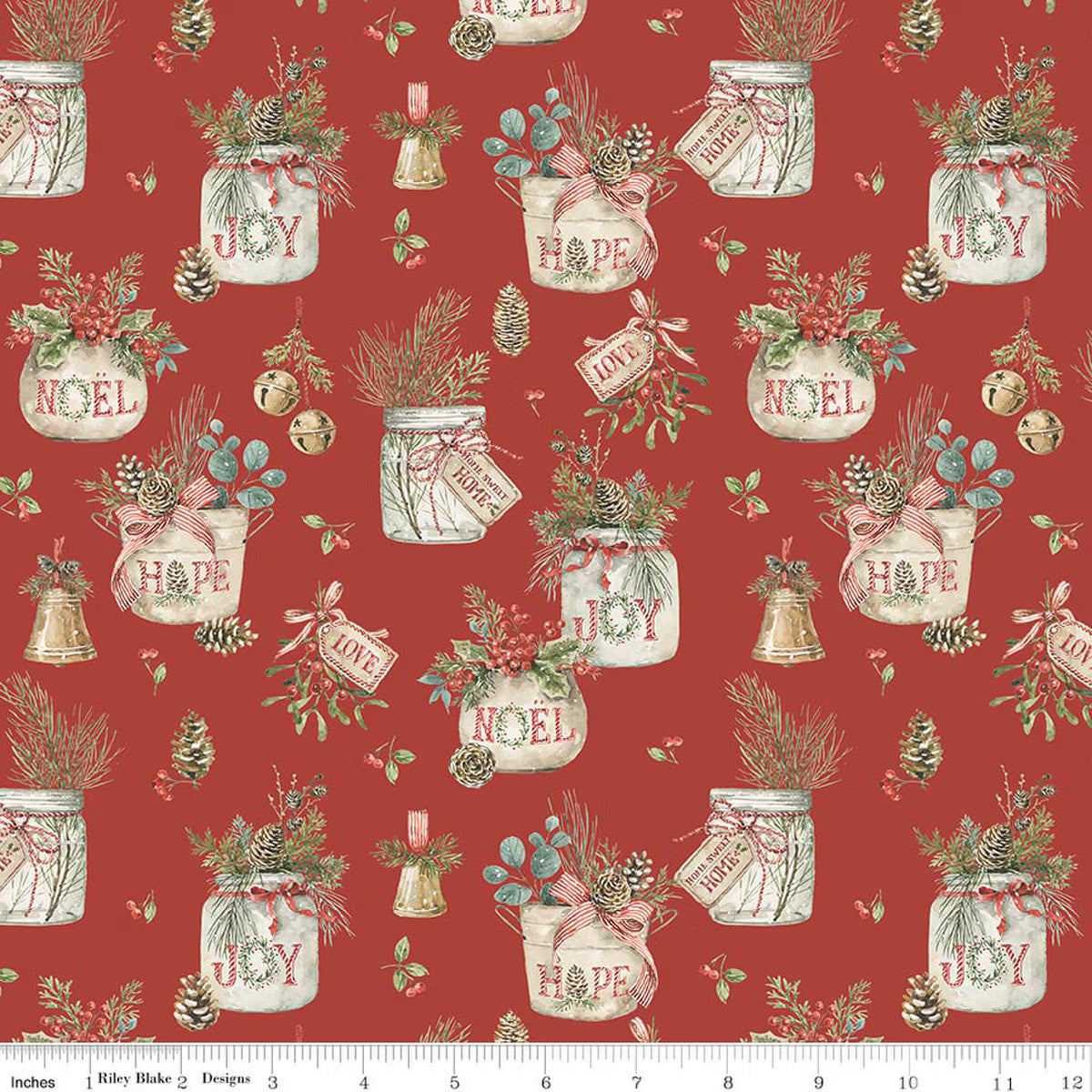 Holiday Spirit - Quilting Cotton Fabric - Main - Red