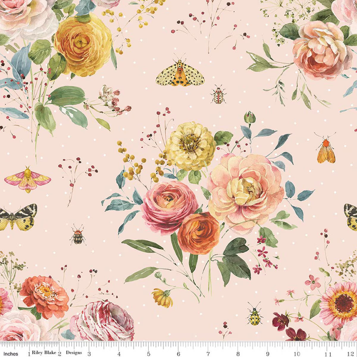 Sketchbook - Quilting Cotton Fabric - Main - Peachy