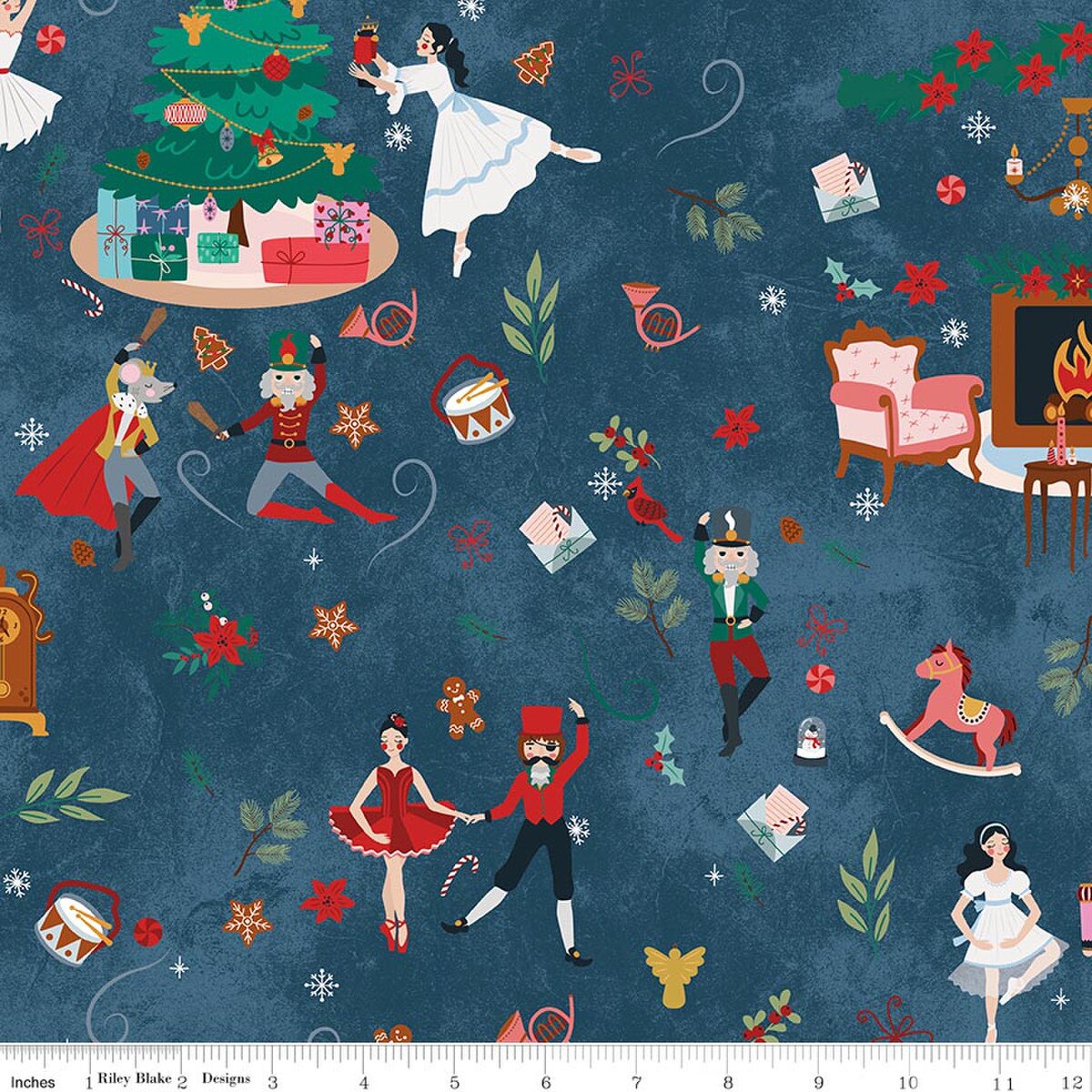 Nutcracker Tradition - Quilting Cotton Fabric - Main - Midnight