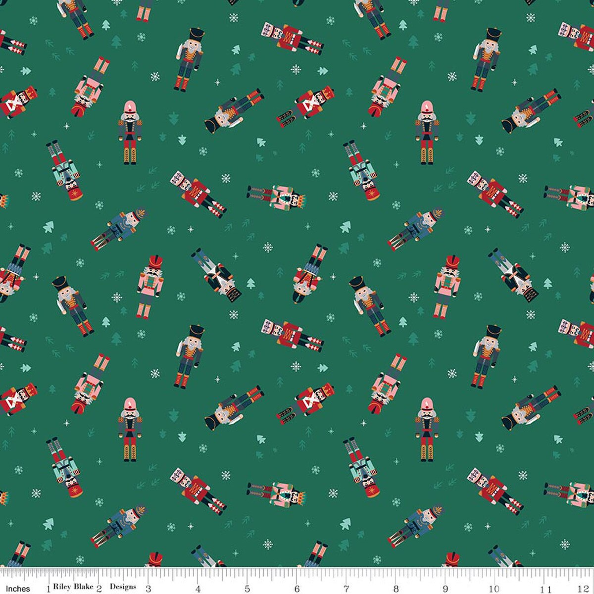 Nutcracker Tradition - Quilting Cotton Fabric - Nutcracker Toss - Pine