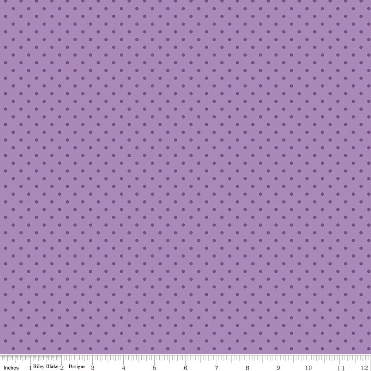 Hydrangeas in the Garden - Cotton Fabric - Polka Dots - Purple - Pearl