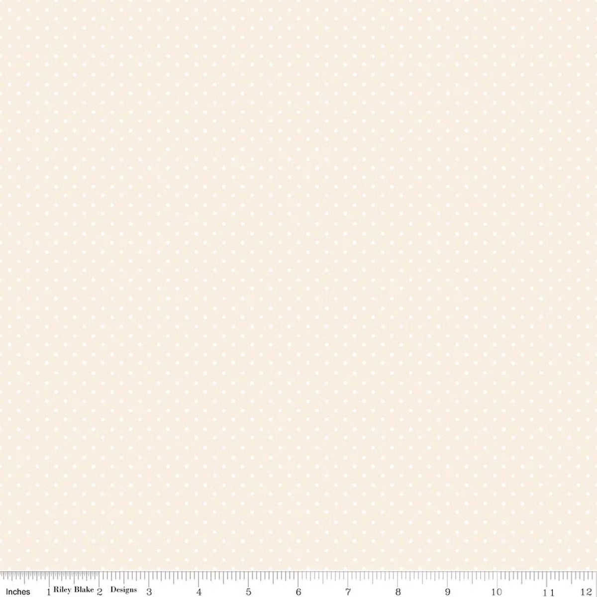 Elegant Essentials - Cotton Fabric - Polka Dot - Cream Pearl