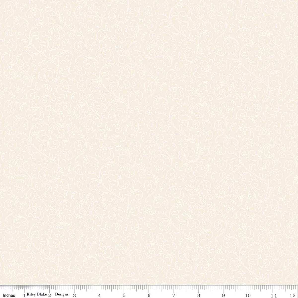 Elegant Essentials - Cotton Fabric - Scroll - Cream Pearl