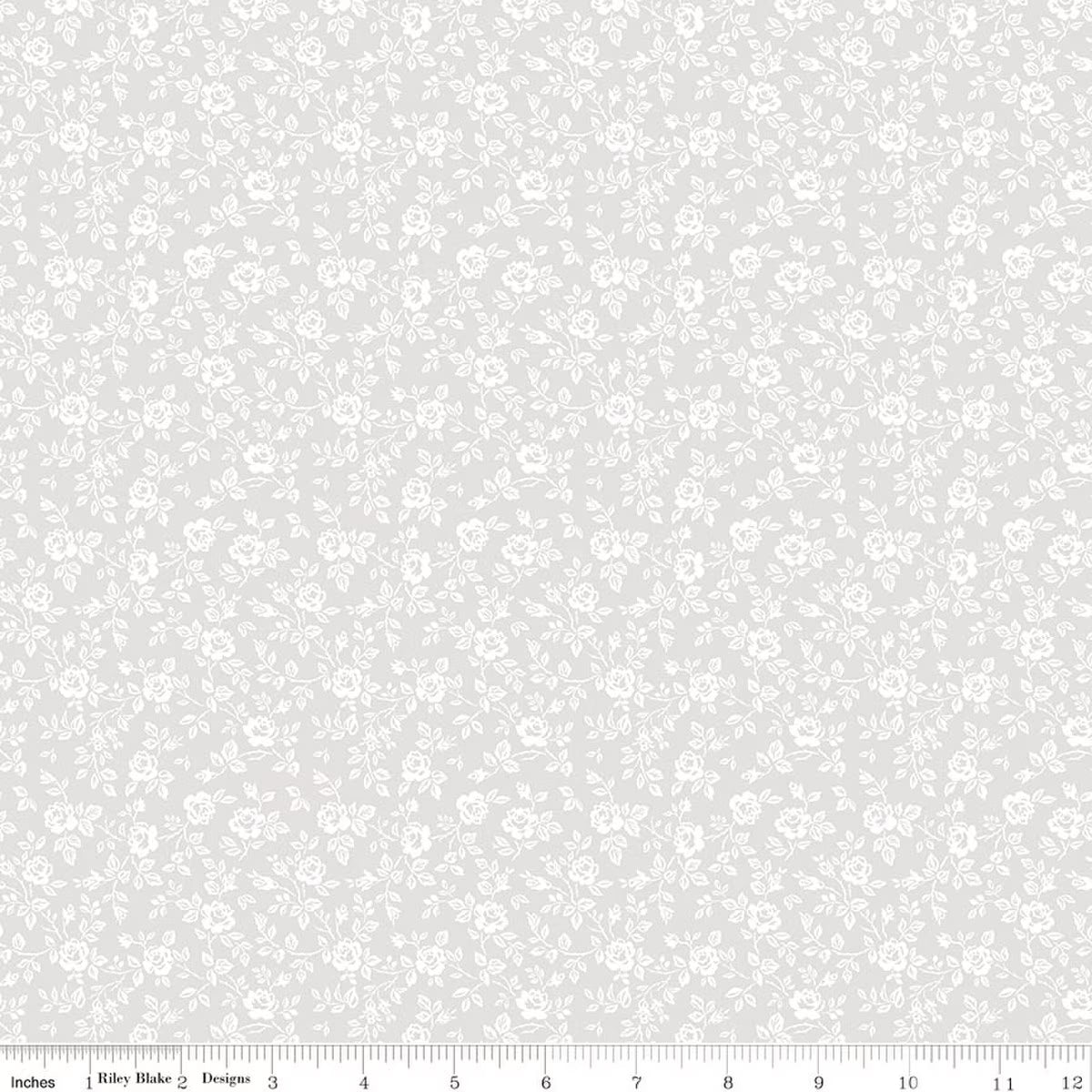 Elegant Essentials - Cotton Fabric - Small Floral - White Pearl