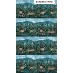 Migration Stonehenge - Quilting Cotton Fabric - Border Stripe - Dark Teal Multi
