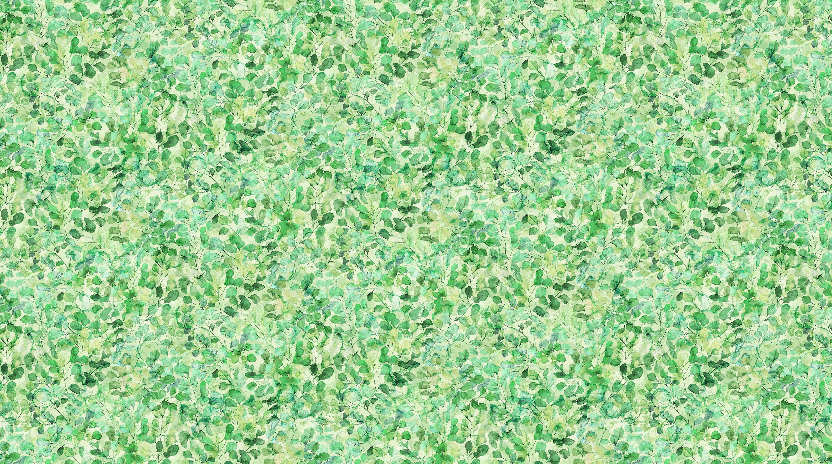 Veranda – Quilting Cotton Fabric – Packed Leaves – Lt Green