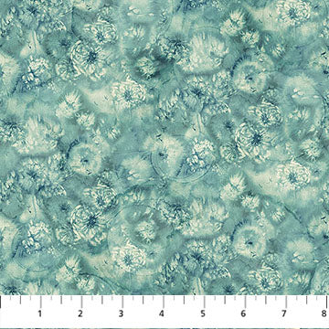 Whisper - Quilting Cotton Fabric - Seed Pod Mini - Md Teal Multi