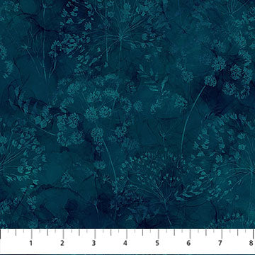 Whisper - Quilting Cotton Fabric - Flower Blender - Navy