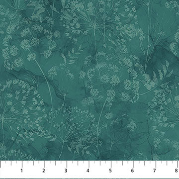 Whisper - Quilting Cotton Fabric - Flower Blender - Teal
