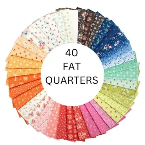 Cali Co - Quilting Cotton Fabric - Flower Dot Small Floral - Slate