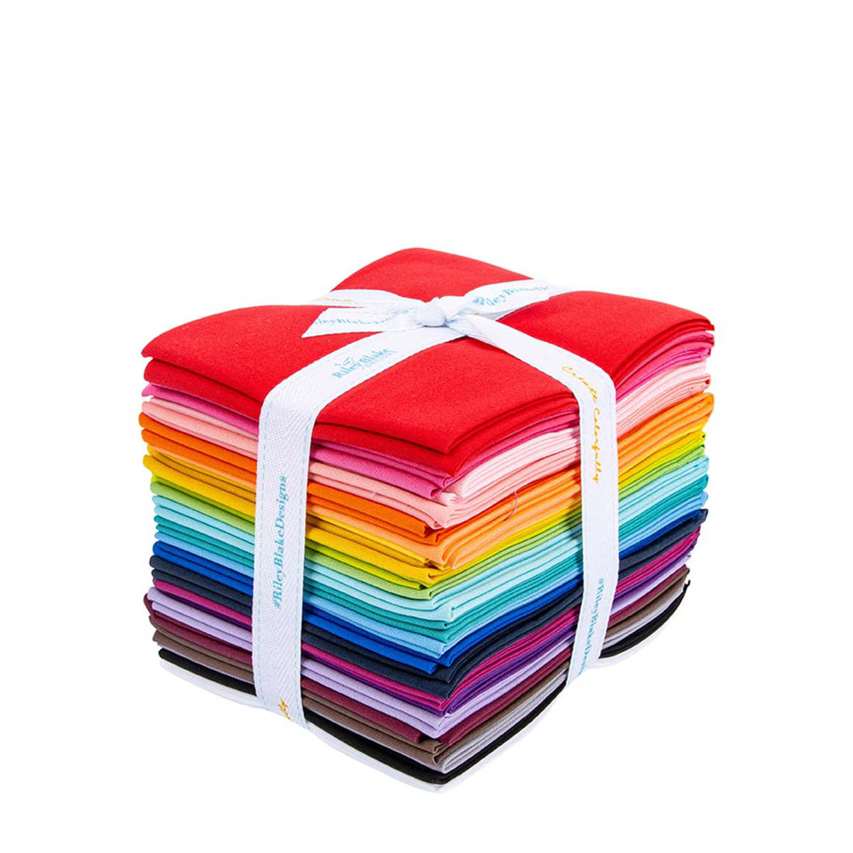 Confetti Cotton - Precut Quilting Cotton Fabric - Riley Rainbow - Fat Quarter Bundle - 24 Pieces