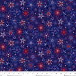 Patriotic Pop - Quilting Cotton Fabric - Stars -Navy