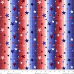 Patriotic Pop - Quilting Cotton Fabric - Stars and Stripes - Multi