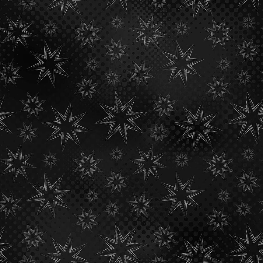 Colorstock - Quilting Cotton Fabric - Dot Dot Stars - Anthracite