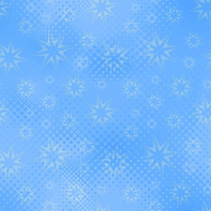 Colorstock - Quilting Cotton Fabric - Dot Dot Stars - Sky