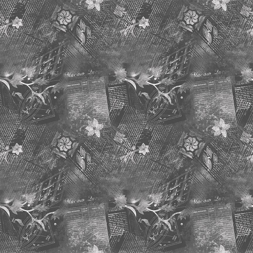 Colorstock - Quilting Cotton Fabric - Stamps - Smoke