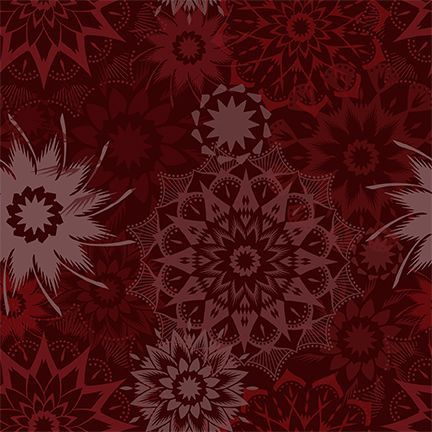 Colorstock - Quilting Cotton Fabric - Silhouette Medium Stars - Barolo