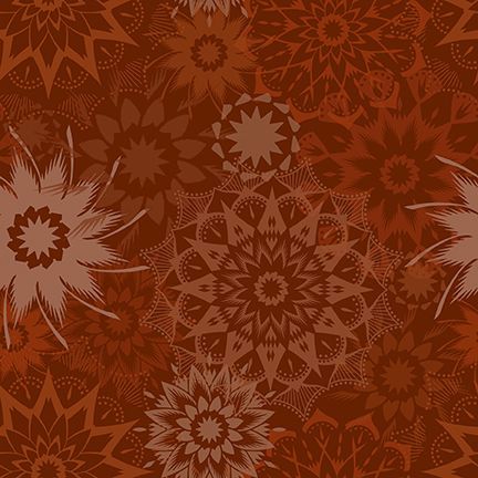 Colorstock - Quilting Cotton Fabric - Silhouette Medium Stars - Masala