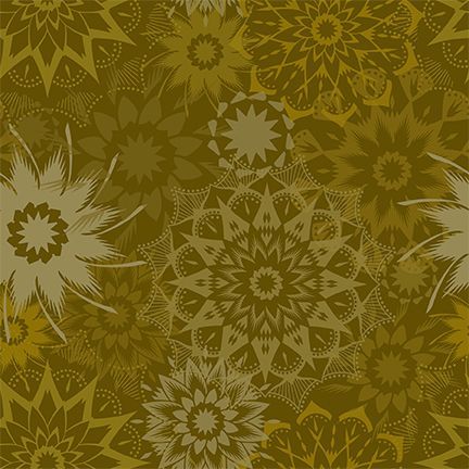 Colorstock - Quilting Cotton Fabric - Silhouette Medium Stars - Moss