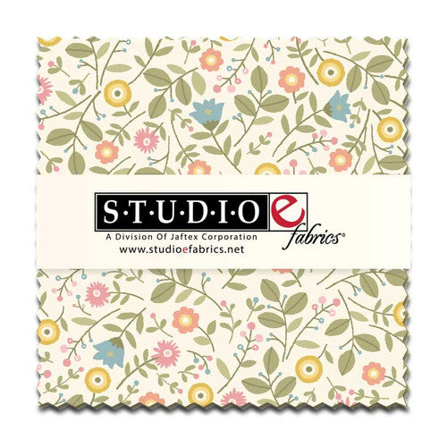 Layla - Precut Quilting Cotton Fabric - 5" Squares - Charm Pack - 42 Pieces