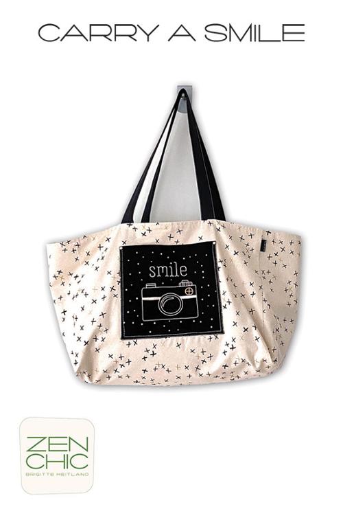 Bag Pattern - Carry A Smile - Reversible Lage Bag