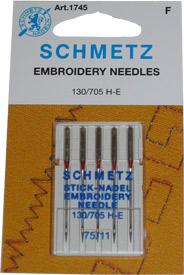 Sewing machine Needles - Schmetz Machine Embroidery Needle - 11/75