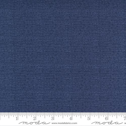 Thatched - Quilting Cotton Fabric - Dark Wash Indigo