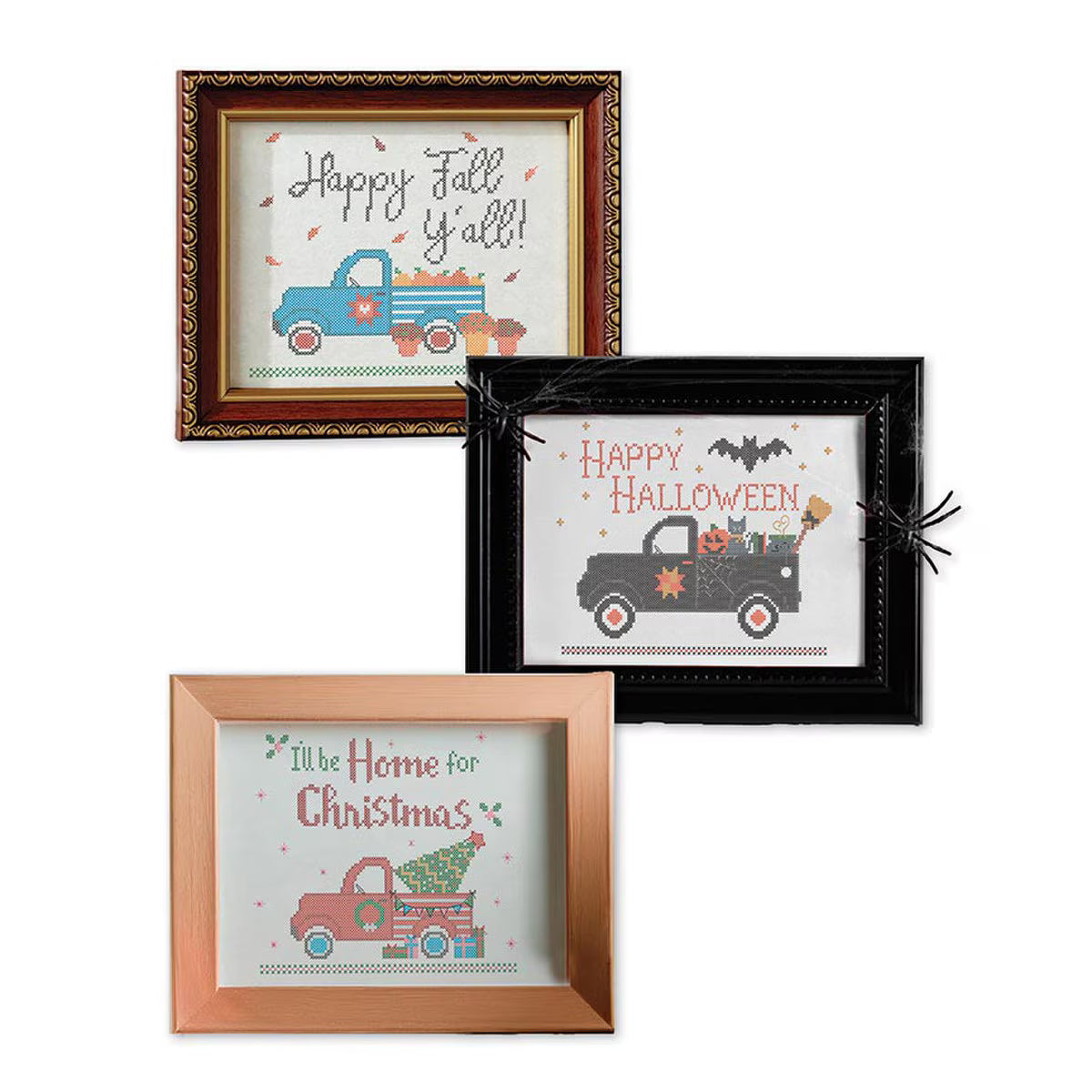 Machine Embroidery USB - Vintage Holiday Trucks Volume 1