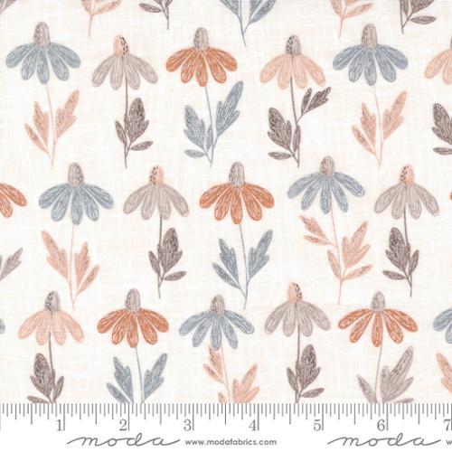 Chirp - Quilting Cotton Fabric - Daisy Field - Cloud Cream