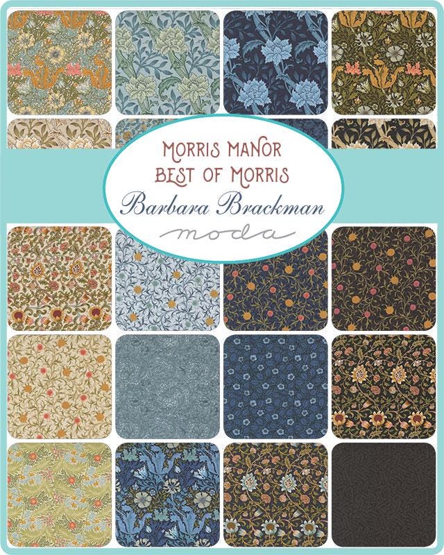 Morris Manor - Quilting Cotton Fabric - Scroll - Twilight