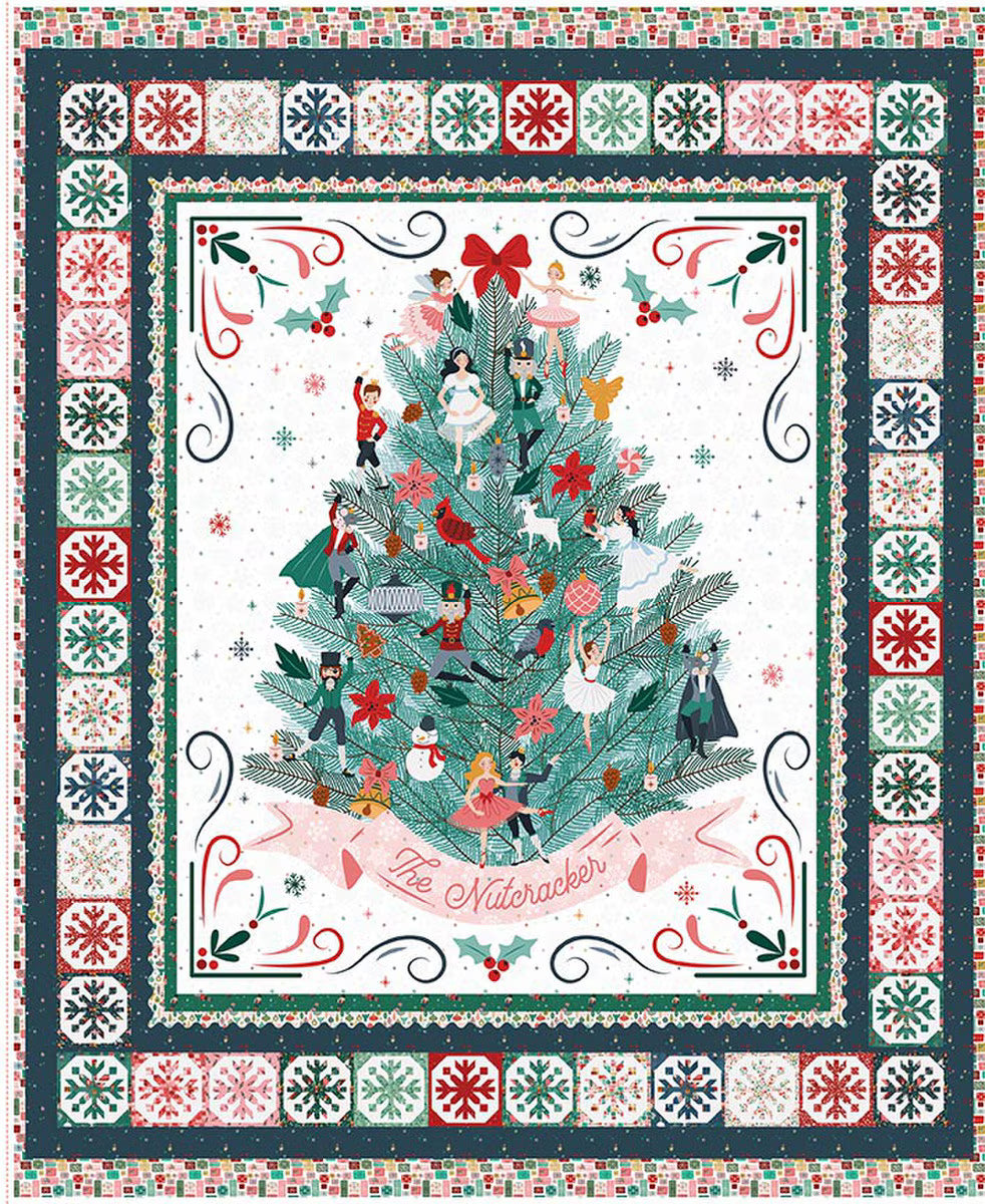 Nutcracker Tradition - Quilting Cotton Fabric Panel - Decorate the Tree Panel