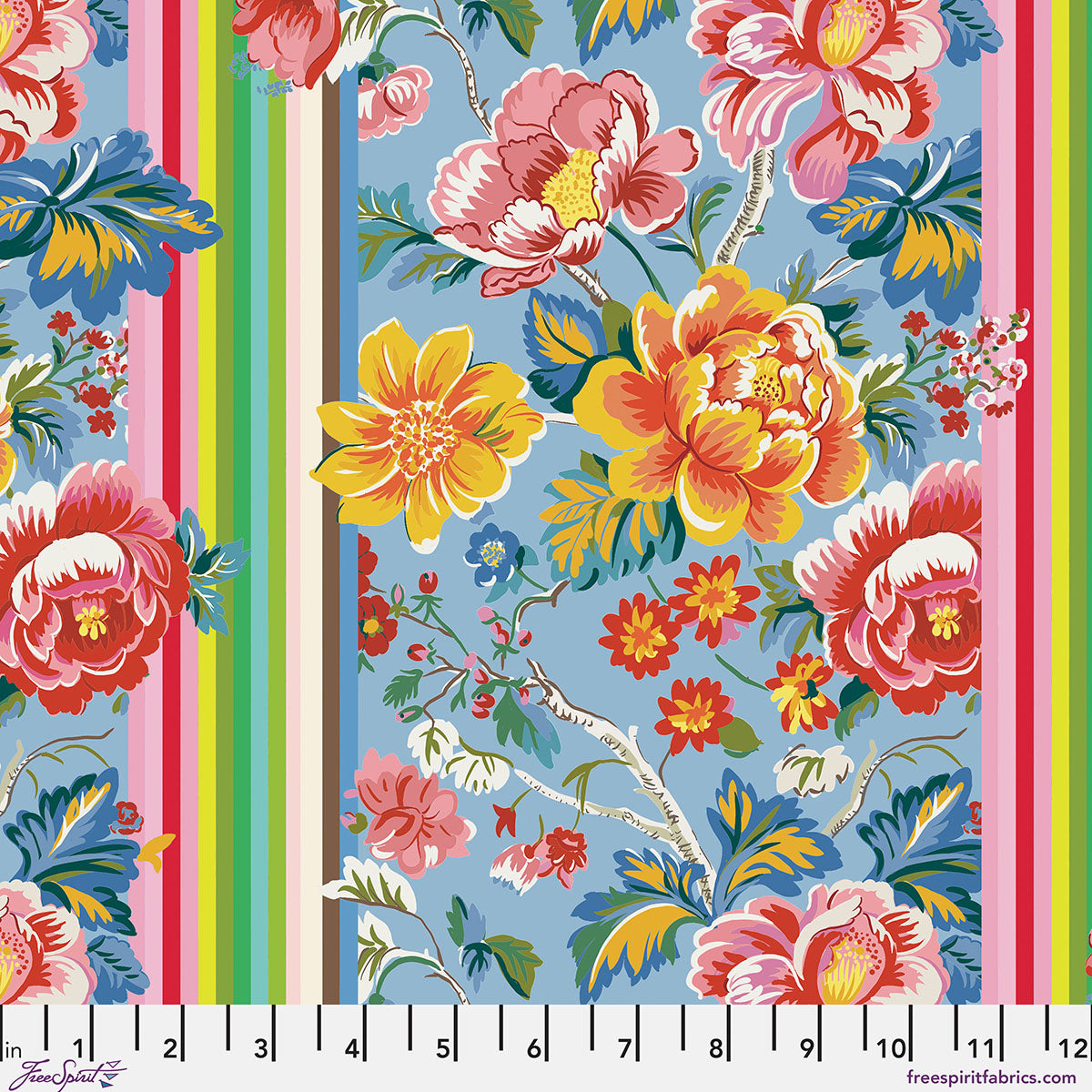 Stannie & Lloyd - Quilting Cotton Fabric - Regency Remix - Sky