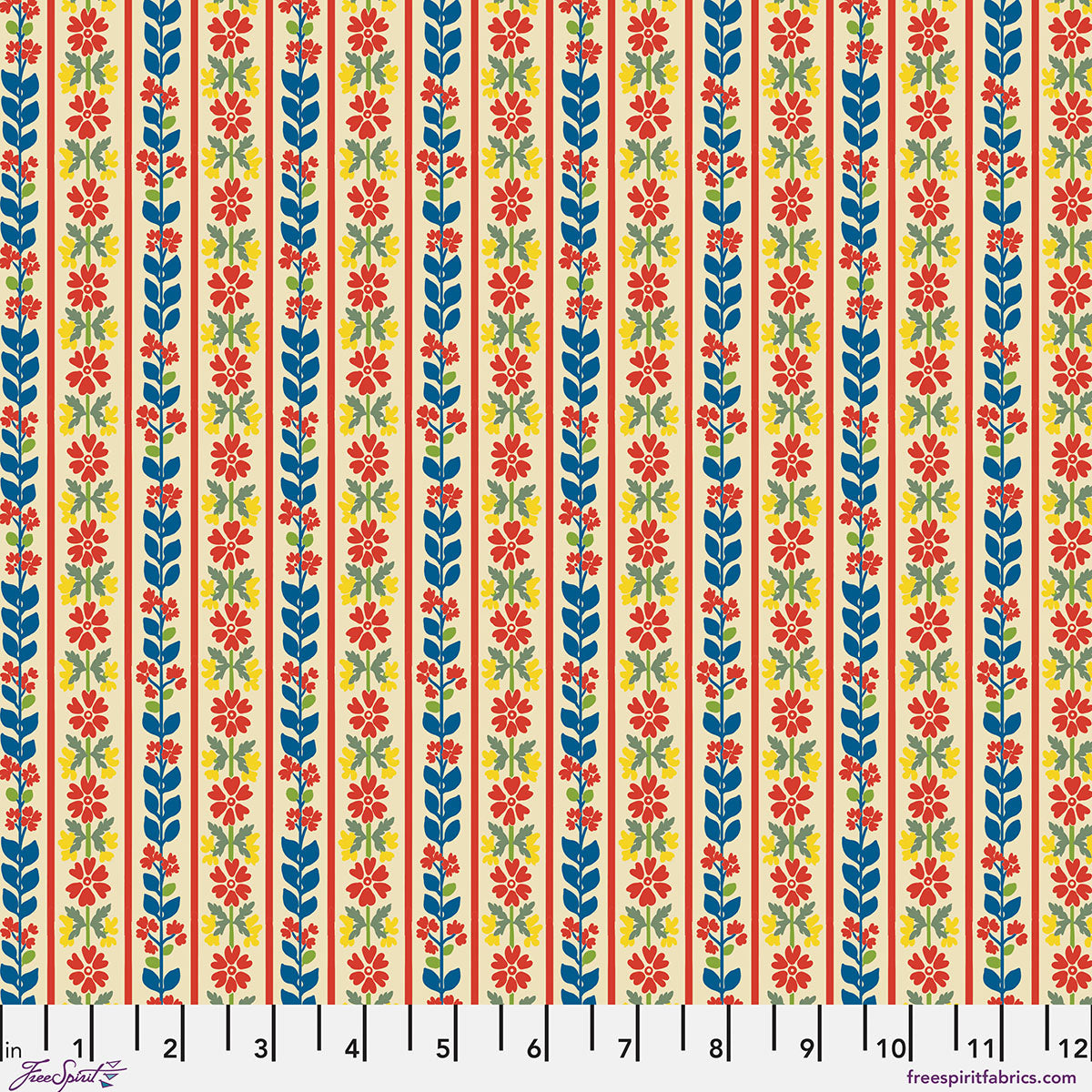 Stannie & Lloyd - Quilting Cotton Fabric - Stripe - Tea