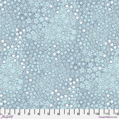 Flourish & Bloom - Quilting Cotton Fabric - SM Flora Dora - Seafoam