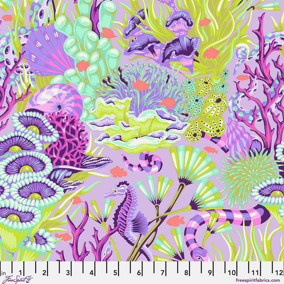 Floral Reef - Quilting Cotton Fabric - Reef What You Sew - Ultraviolet