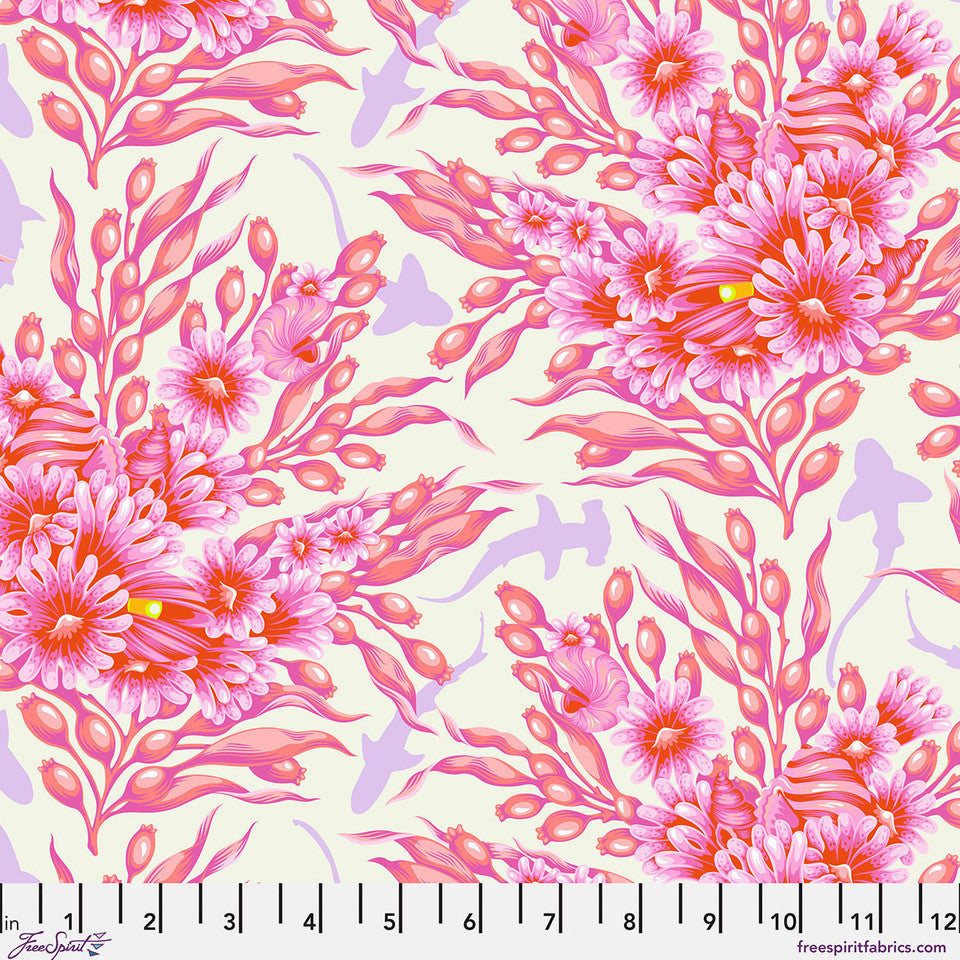 Floral Reef - Quilting Cotton Fabric - Shadow Sharks - Delphine