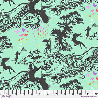 Prince Charming Déjà Vu - Quilting Cotton Fabric - Turtle Bay - Sweet Mint