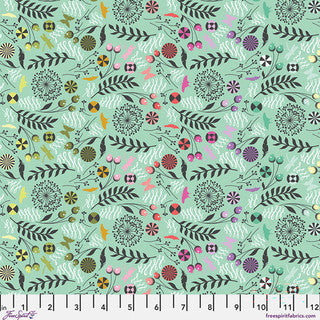 Prince Charming Déjà Vu - Quilting Cotton Fabric - Dandelion - Sweet Mint
