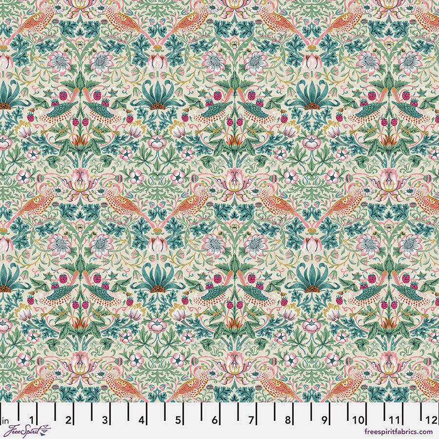 Bedford Park – Quilting Cotton Fabric – Mini Strawberry Thief – Mineral