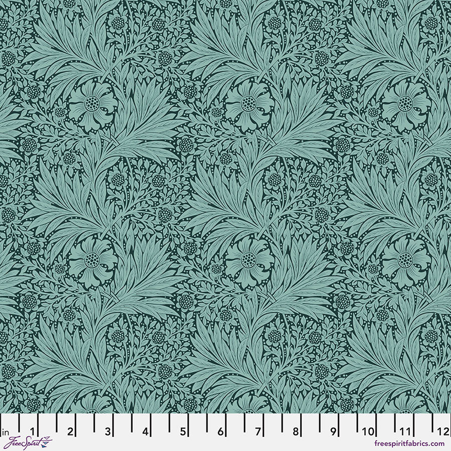 Bedford Park – Quilting Cotton Fabric – Marigold – Teal