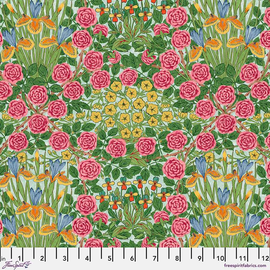 Bedford Park – Quilting Cotton Fabric – Campanula – Seaglass