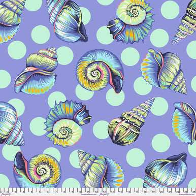 Floral Reef - Wide Back Quilting Cotton Fabric - Big Shelly - Marine - 108"