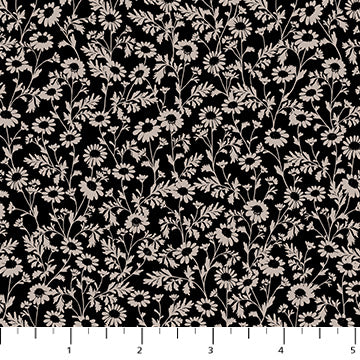 Humblebee - Quilting Cotton Fabric - Chamomile - Charcoal