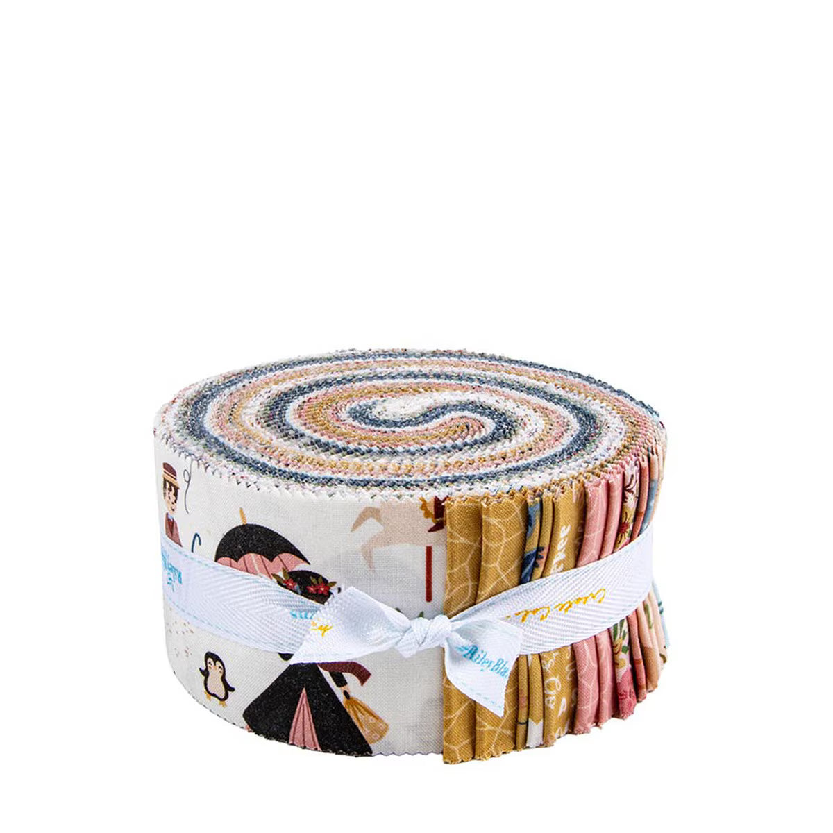 A Spoonful of Sugar - Precut Quilting Cotton Fabric - 2.5" Rolie Polie - 40 Pieces