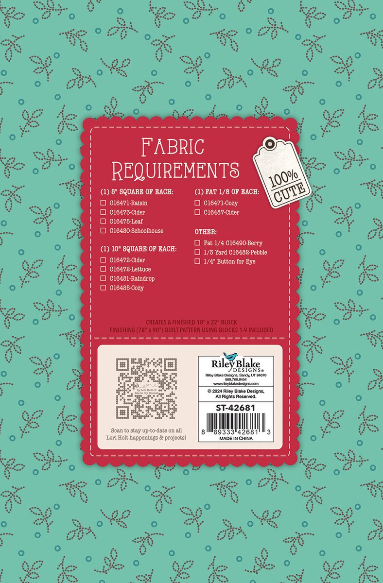 Gentler Times - Quilt Pattern - Lori Holt Gentler Times Quilt Seeds™ - Gentle Goose No. 1