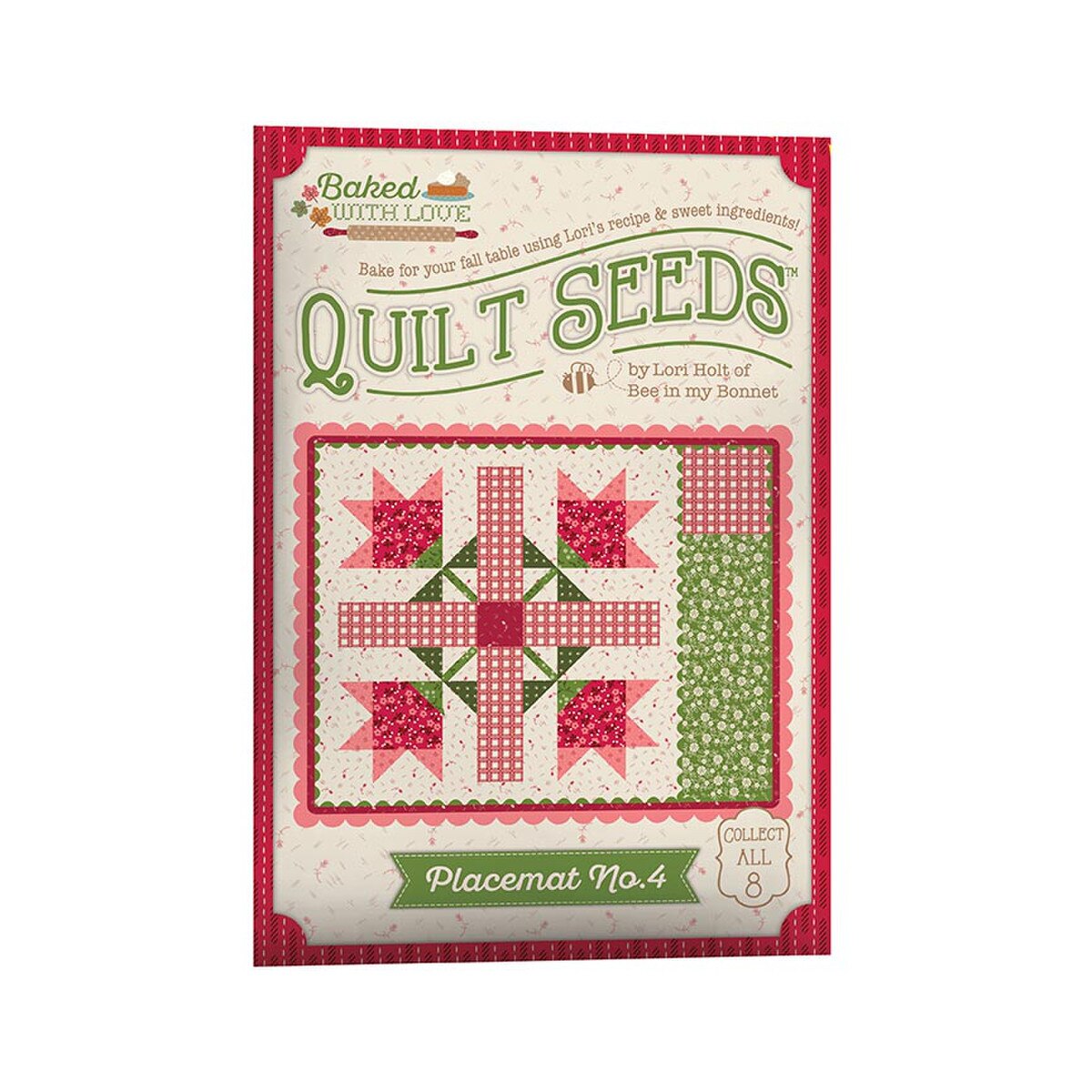Baked With Love - Placemat Pattern - Quilt Seeds Pattern Placemat No. 4