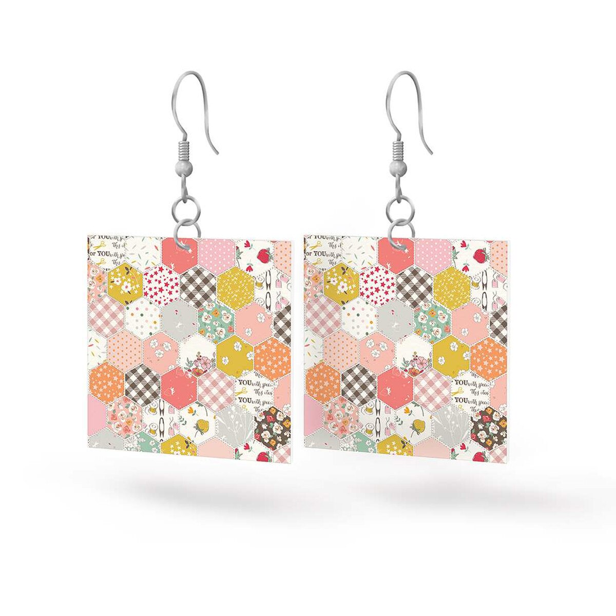 Bloomberry - Leather Square Earrings