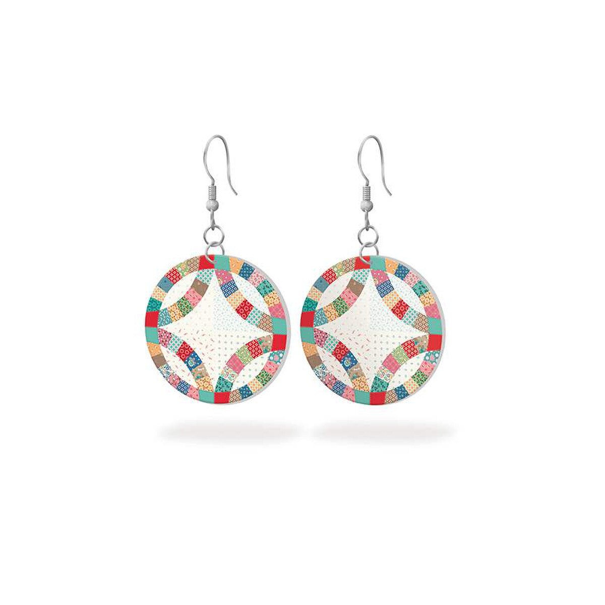 Home Town - Leather Round Earrings - Lori Holt