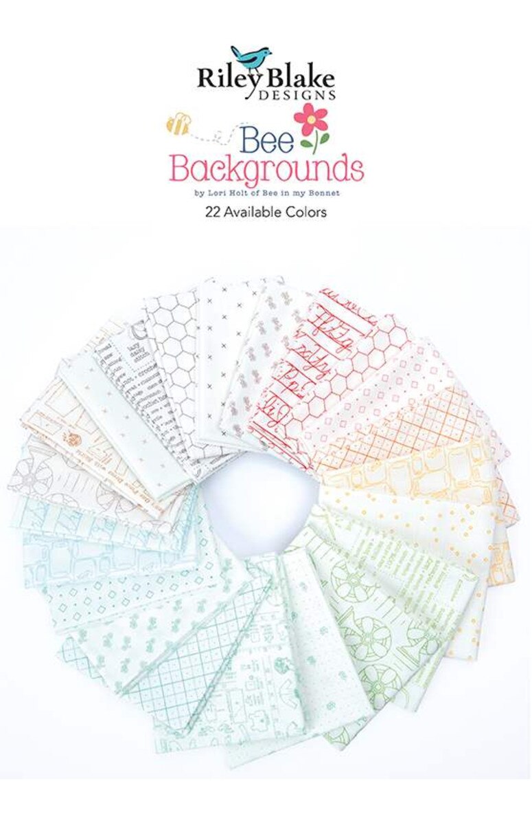 Bee Backgrounds – Quilting Cotton Fabric – Pattern - Mint