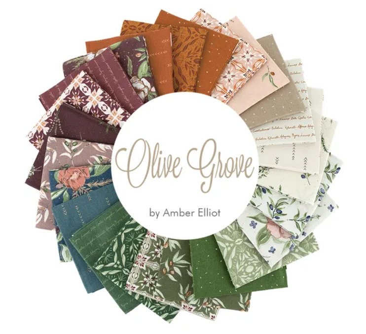 Olive Grove – Quilting Cotton Fabric – Script - Ivory